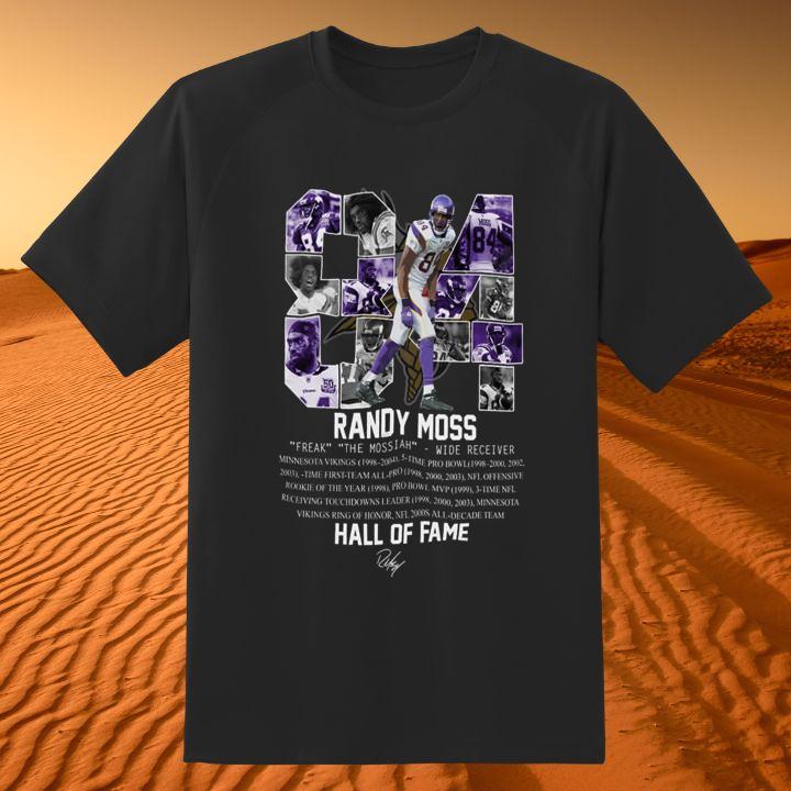 Randy Moss 84 Hall of Fame Minnesota Vikings For Fan T-Shirt