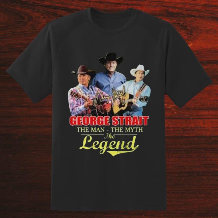 Official George Strait The Man The Myth The Legend Autograph T-Shirt