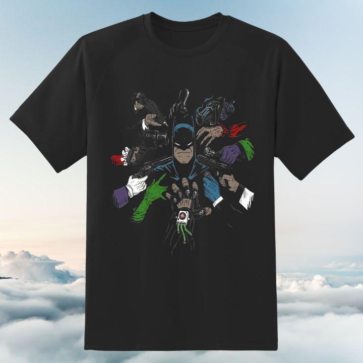 Premium Batwick Batman Mashup John Wick 2 Poster Dc Characters Hands T-Shirt