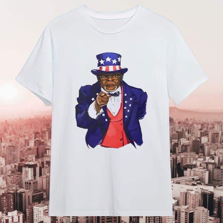 Samuel L. Jackson Uncle Sam Super Bowl Lix Halftime Show T-Shirt