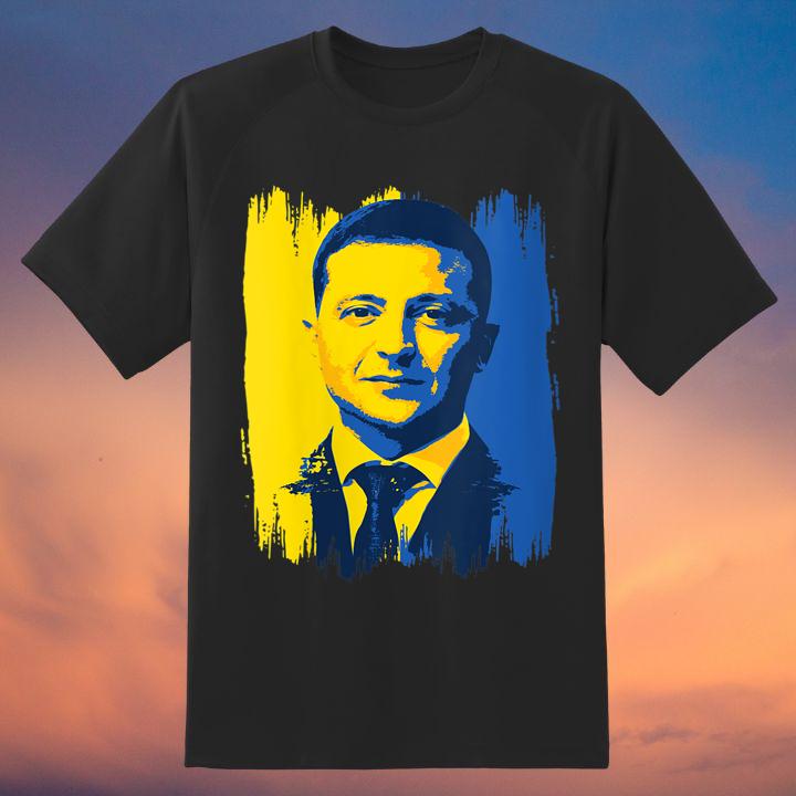Volodymyr Zelensky Support Ukraine Flag Peace Love T-Shirt