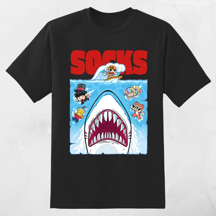 Socks Swim With Sharks Version Jaws T-Shirt