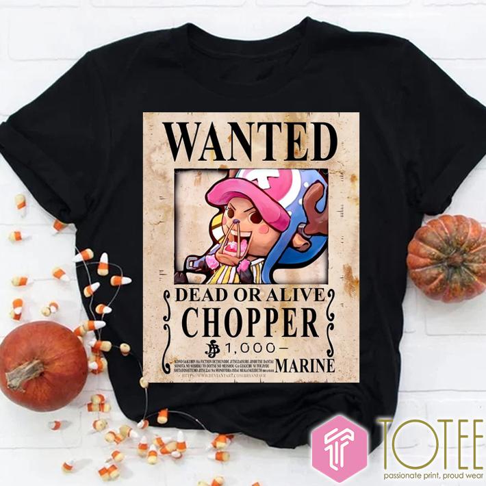 Wanted Dead Or Alive Tony Tony Chopper Cotton Candy Lover One Piece T-Shirt