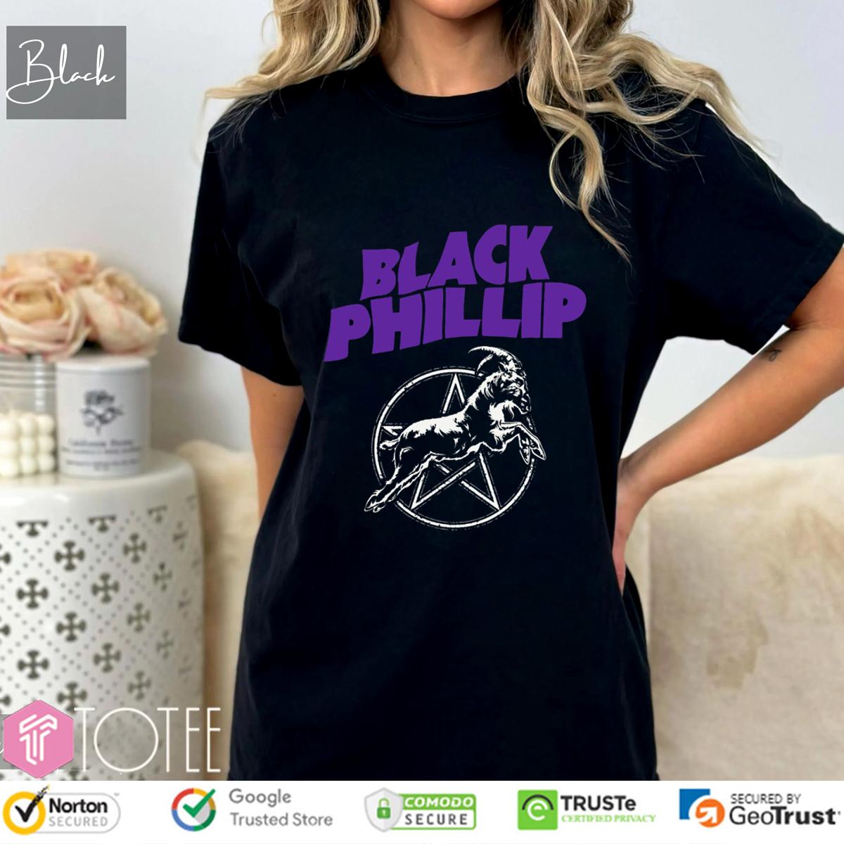 Black Phillip Parody Black Sabbath Metal Demon Goat Satanic Symbol T-Shirt