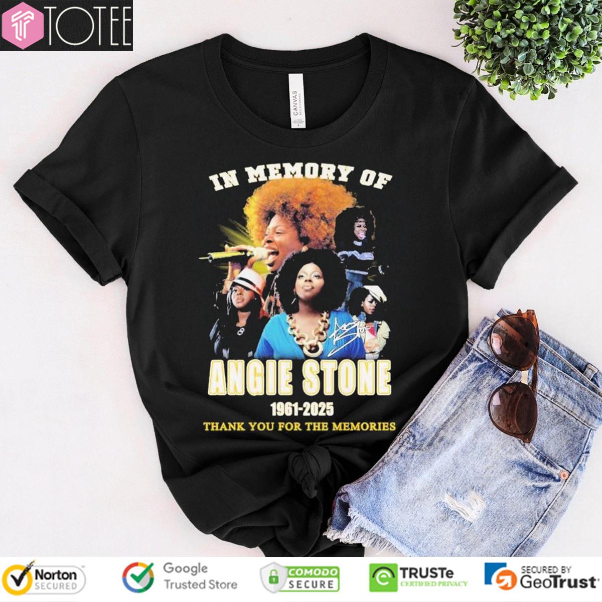 In Memory Of Angie Stone 1961-2025 Thank You For The Memories T-Shirt