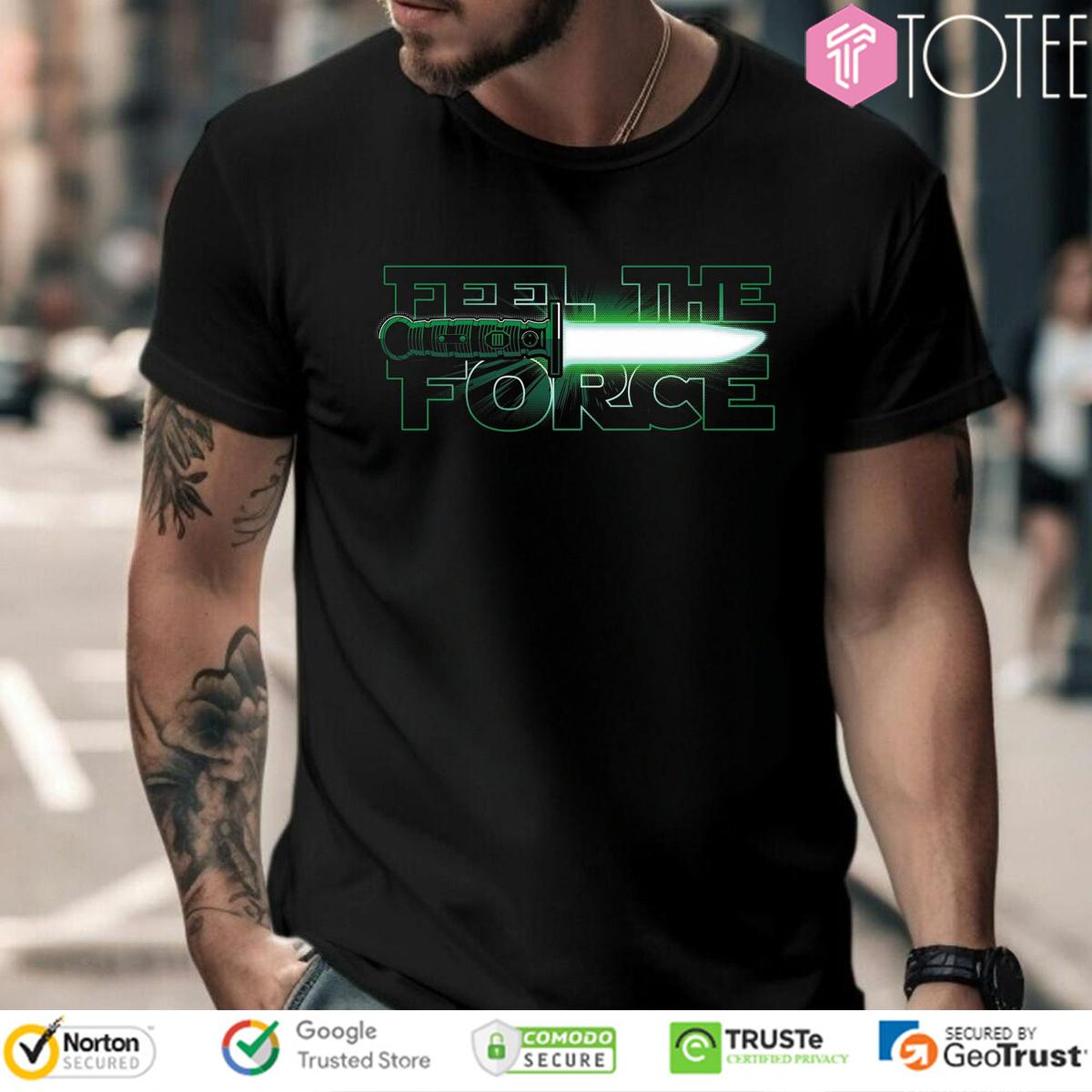 Feel The Force Knife Green Star Wars T-Shirt