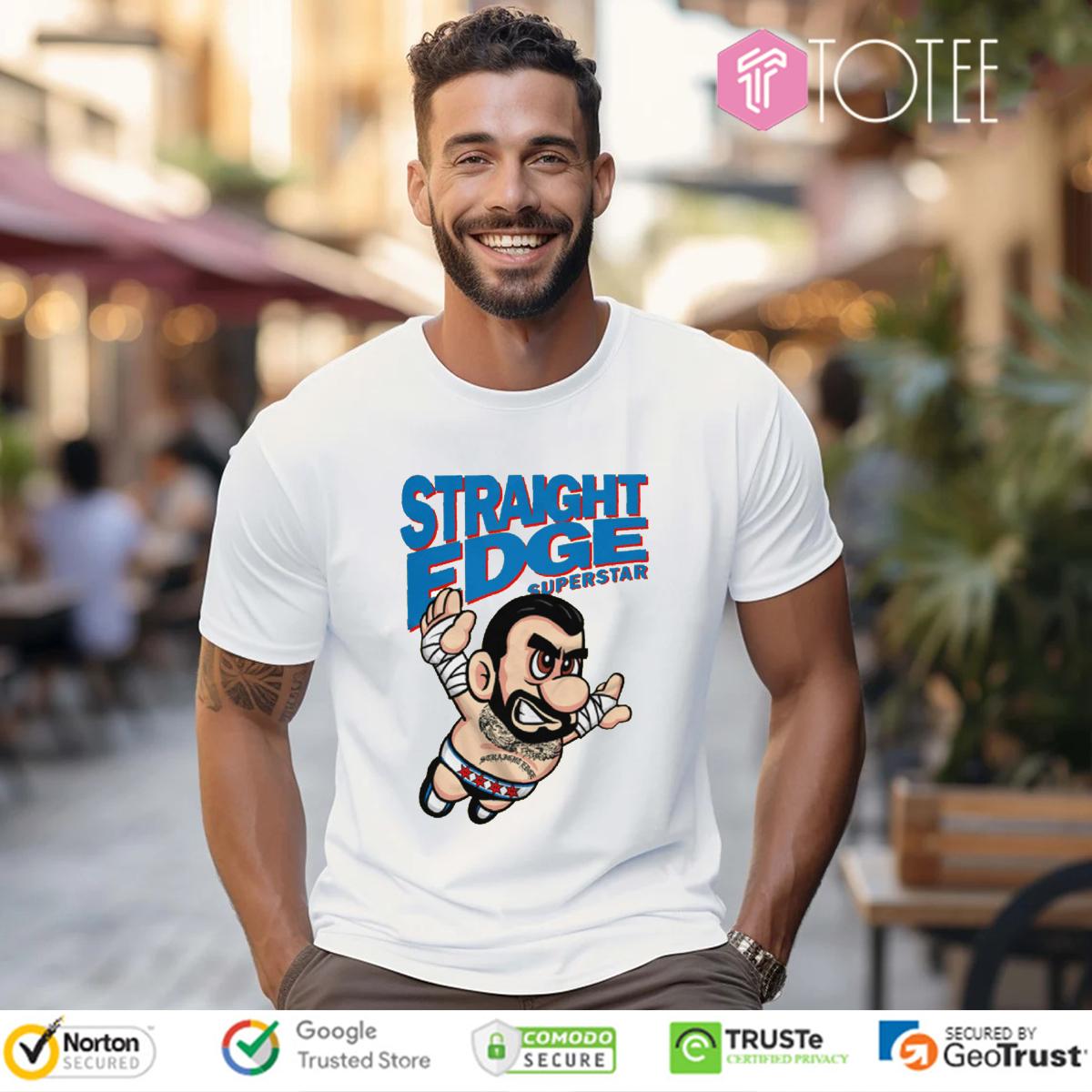 CM Punk Straight Edge Superstar Parody Super Mario Bros T-Shirt