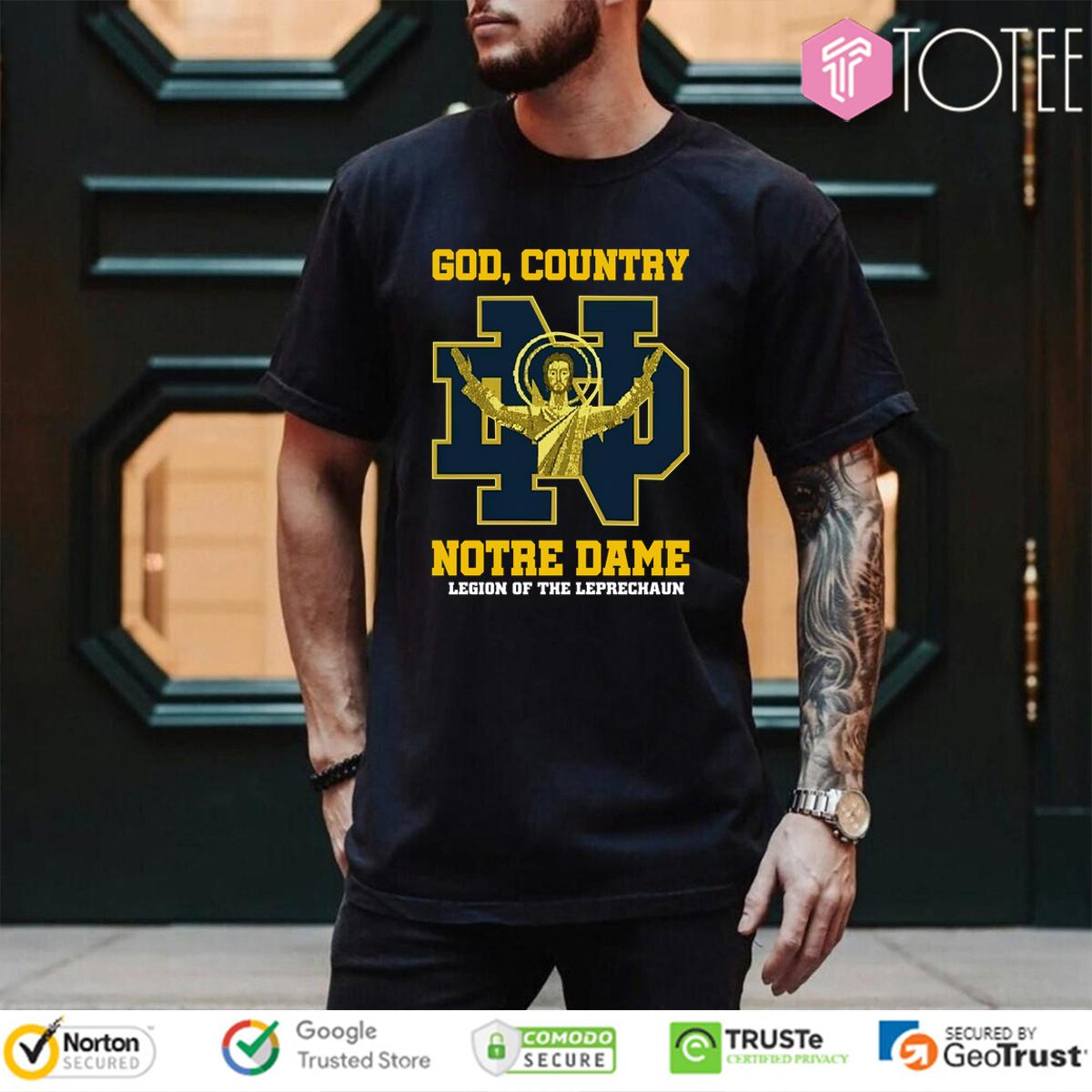 God Country Notre Dame Fighting Irish Legion Of The Leprechaun T-Shirt