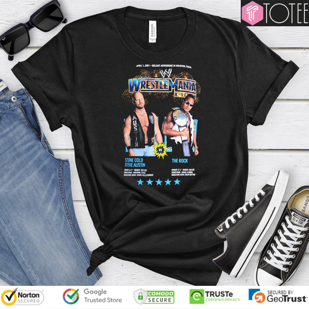 Wrestlemania Stone Cold Steve Austin The Rock T-Shirt