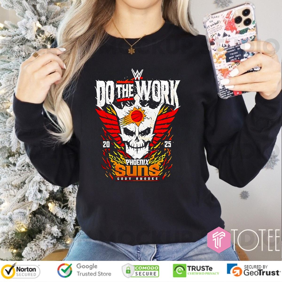 Phoenix Suns Rhea Ripley Do The Work 2025 Wwe Long Sleeve