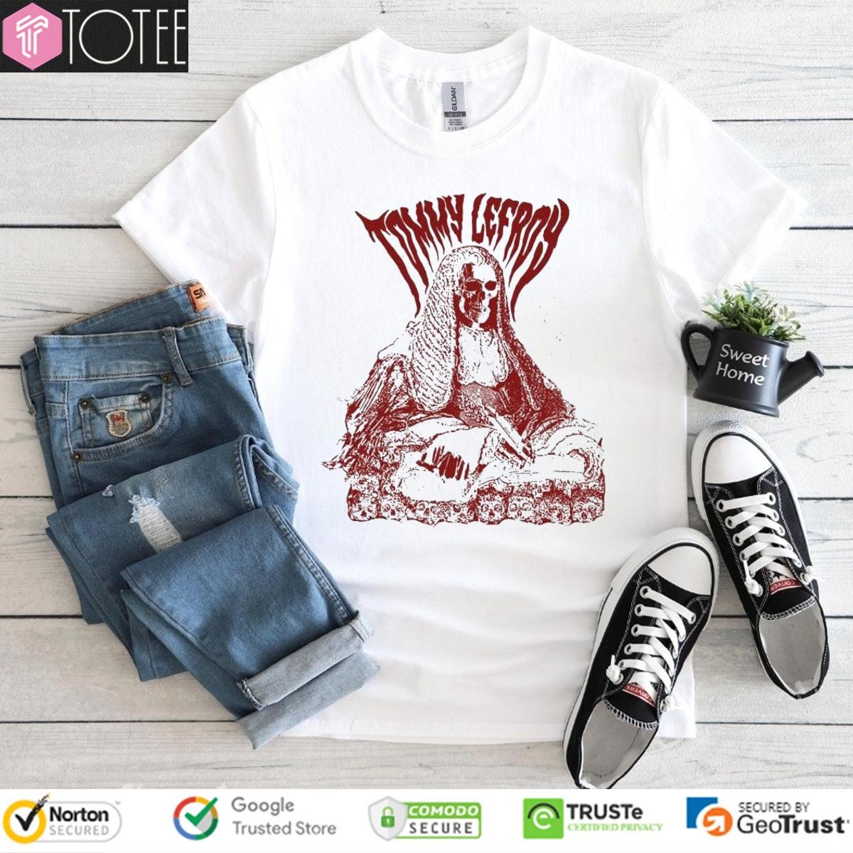 Amelia Woolley Wearing Tommy Lefroy Heavymetal Tom T-shirt