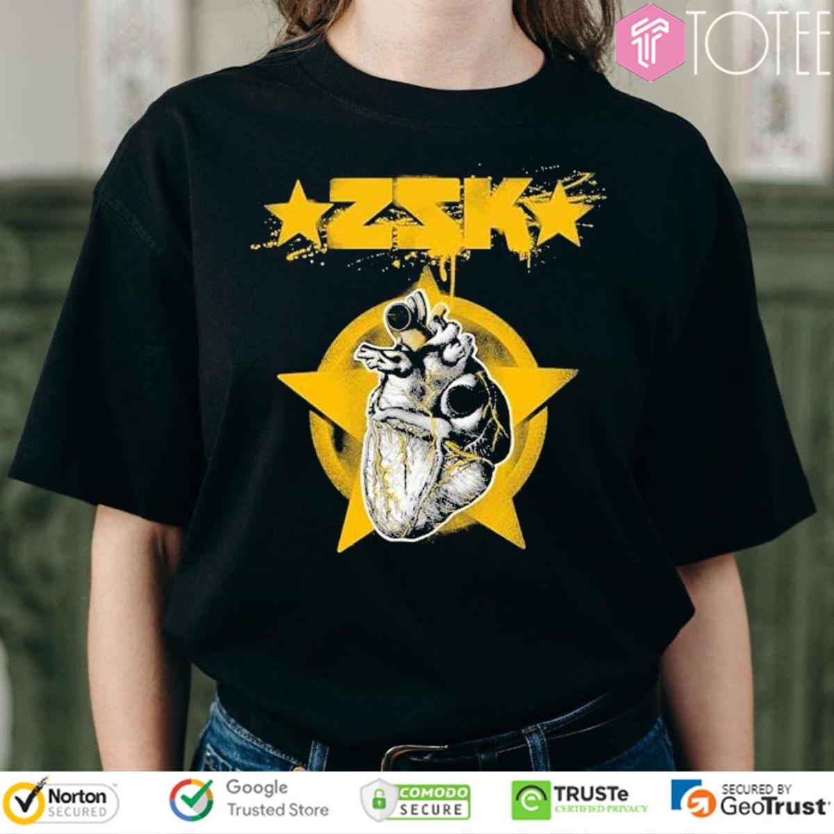 Zsk Herz Fur Die Sache 10 Jahae Tour 2024 Heart Star T-shirt